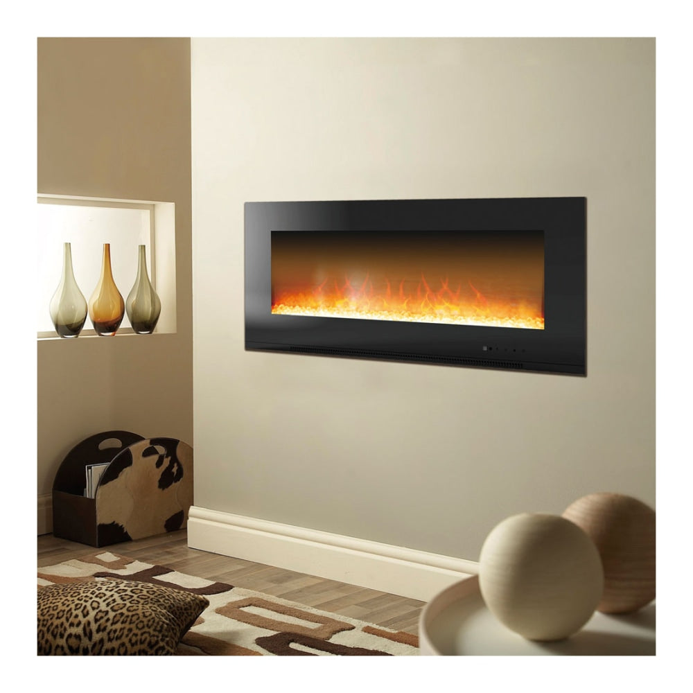 Cambridge Metropolitan CAM56WMEF-1BLK Electric Fireplace - Indoor - Wall Mountable