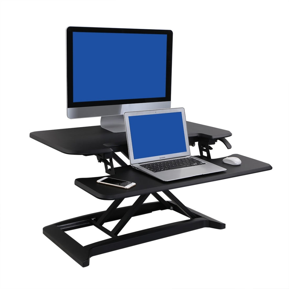 FlexiSpot AlcoveRiser Sit-To-Stand Desk Converter, 35inW, Black