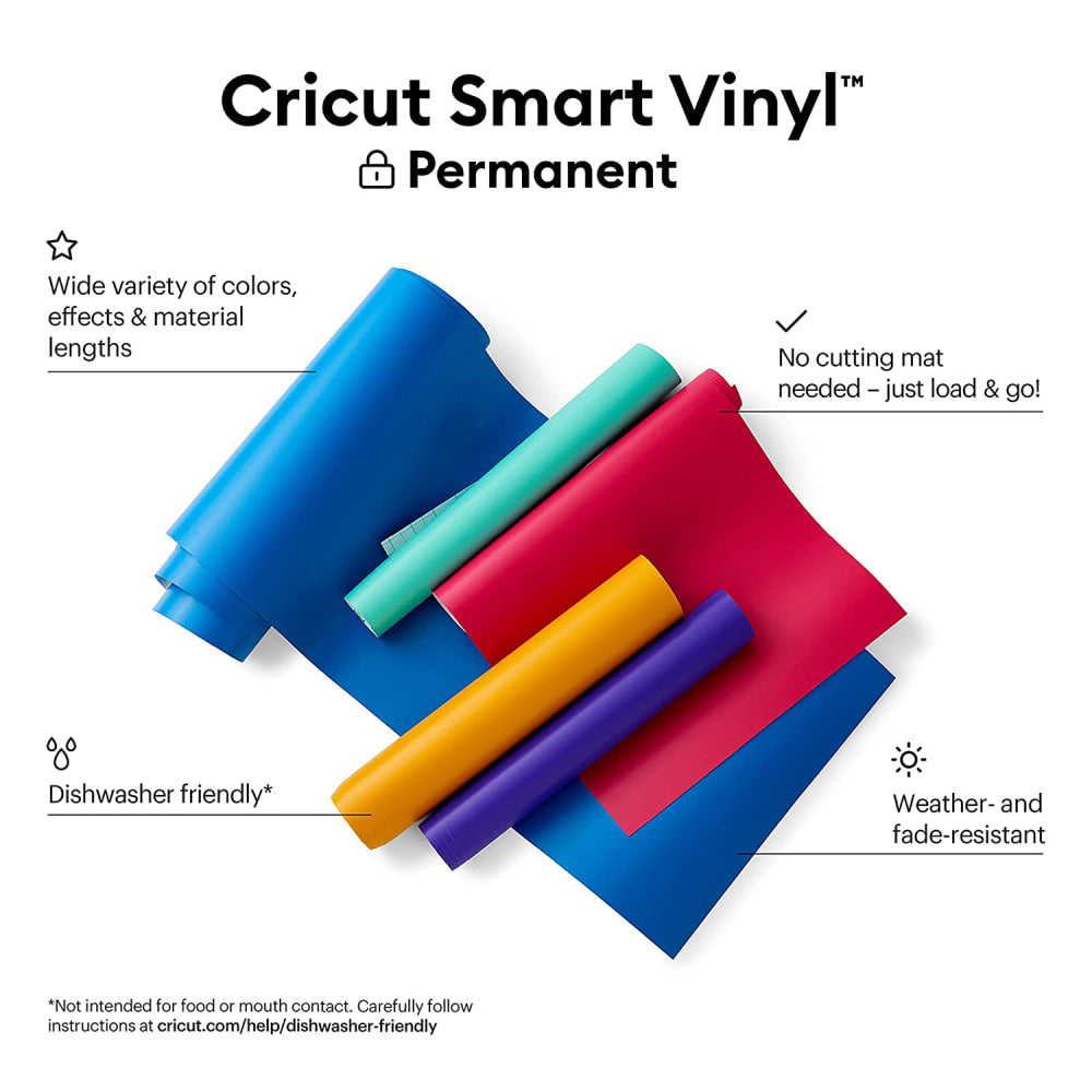 Cricut Smart Permanent Vinyl, 13in x 48in, Red