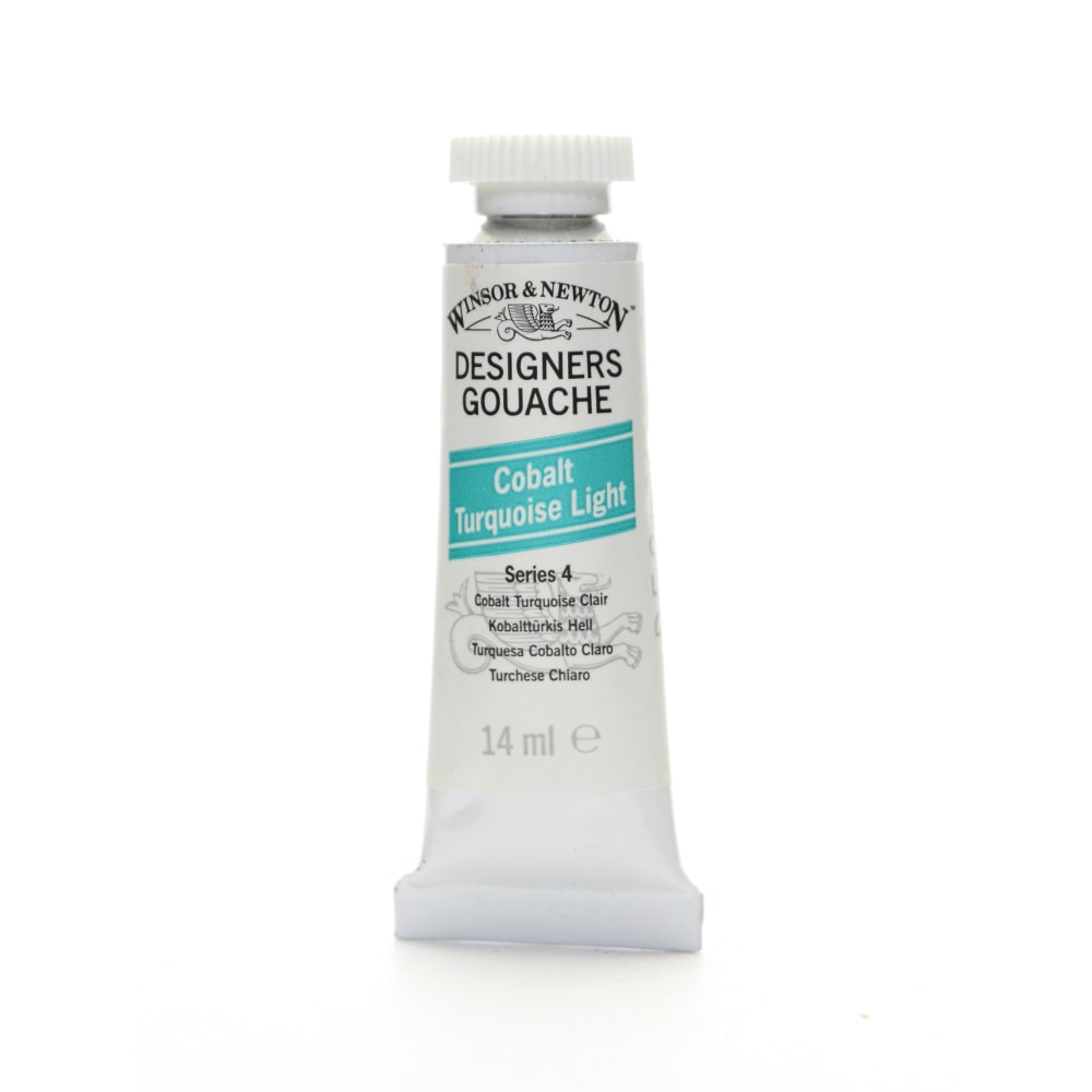 Winsor & Newton Designers Gouache, 14 mL, Cobalt Turquoise Light, 191