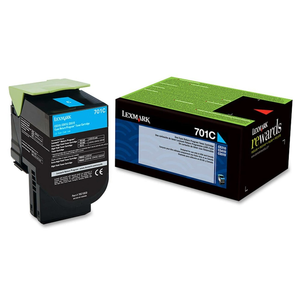 Lexmark 701C Cyan Return Program Toner Cartridge