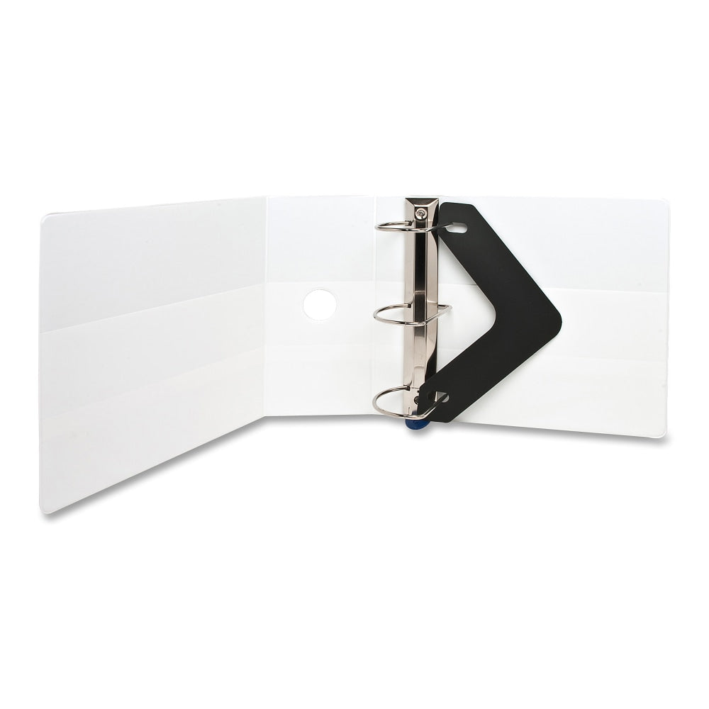 Sparco Locking View 3-Ring Binder, 5in D-Rings, 44% Recycled, White