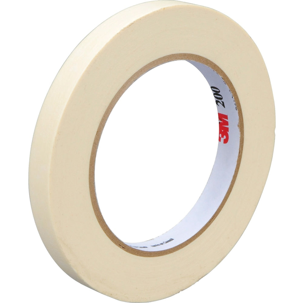 3M 200 Masking Tape, 1/2in x 60 Yd., Natural, Case Of 72