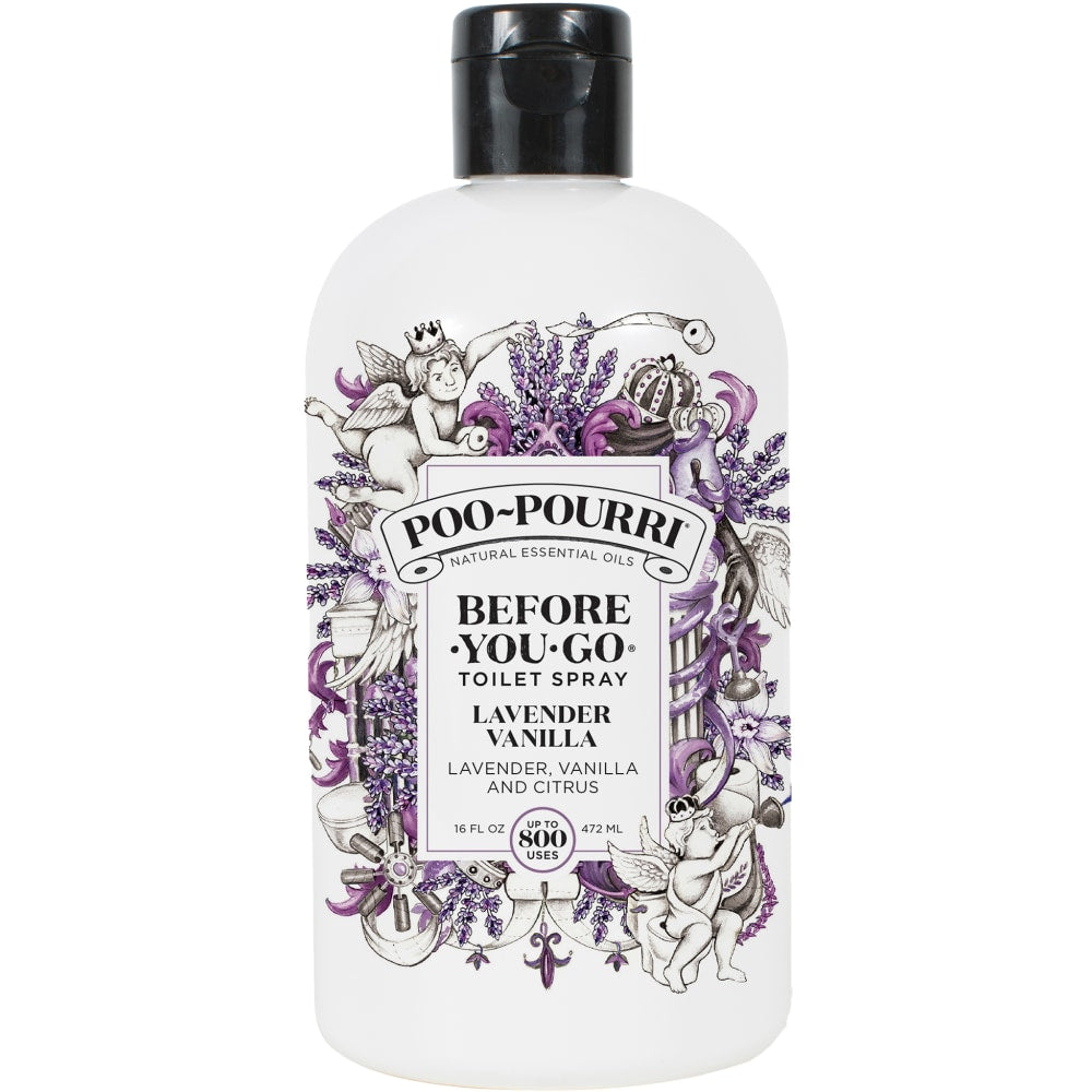 Poo-Pourri Before You Go Toilet Spray, 16 Oz, Lavender Vanilla Citrus, Pack Of 6 Bottles