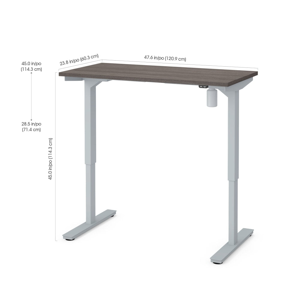 Bestar Universel Electric 48inW Standing Desk, Electric, Bark Gray