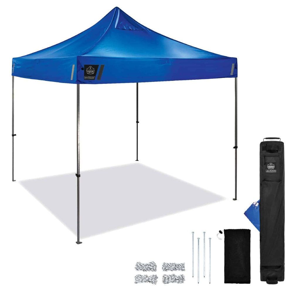 Ergodyne SHAX 6000 Heavy-Duty Pop-Up Tent, 10ft x 10ft, Blue