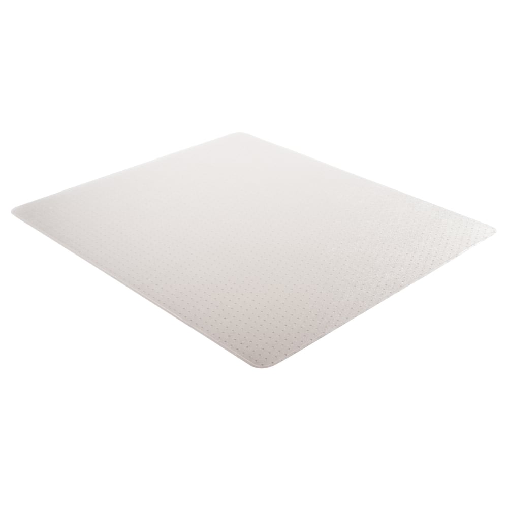 Deflecto Earth Source Chair Mat For Commercial Pile Carpets, Beveled Edge, 46in x 60in, Clear