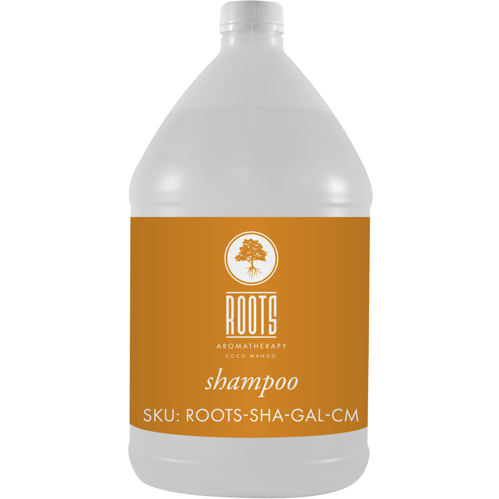 Hotel Emporium Bulk Shampoo, 1 Gallon, Roots Aromatherapy Coco Mango, Case Of 4 Bottles