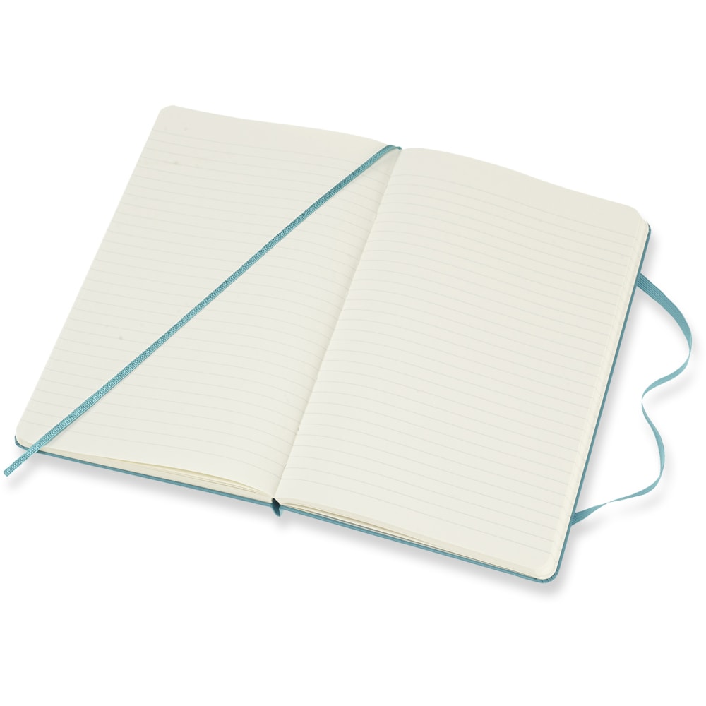 Moleskine Classic Hard Cover Notebook, 5in x 8-1/4in, Ruled, 240 Pages, Reef Blue