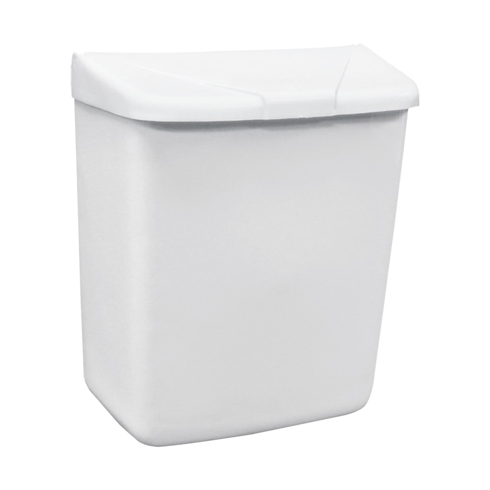 Hospeco Feminine Hygiene Waste Receptacle - ABS Plastic - White - 1 Each