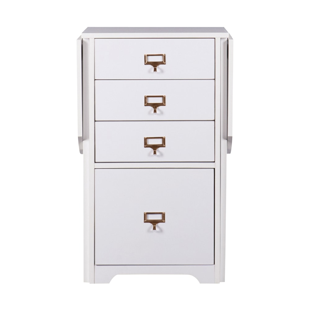 SEI 48inW Fold-Out Open Organizer And Craft Computer Desk, White