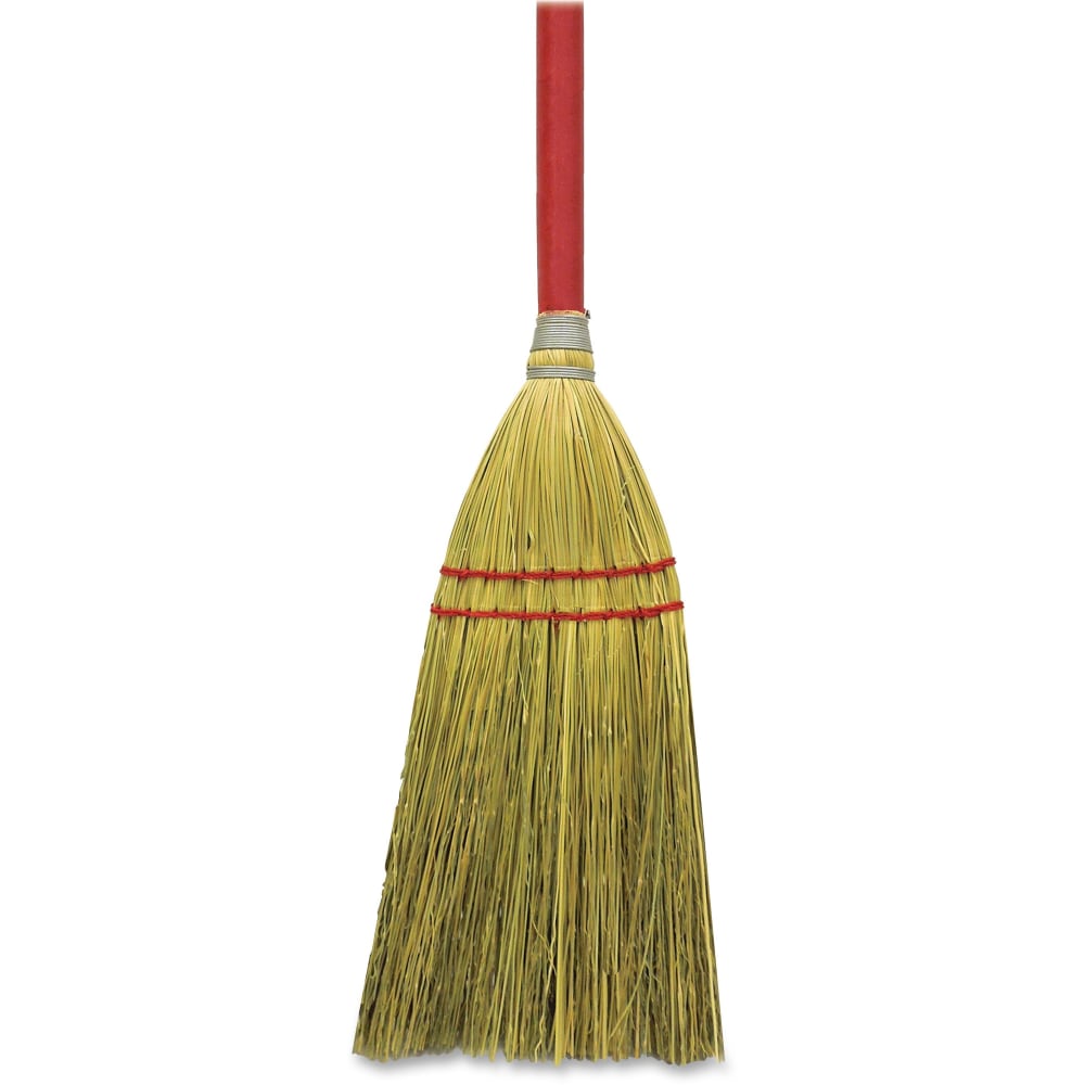 Genuine Joe Corn Fiber Toy Broom - 24inWood Handle - 12 / Carton