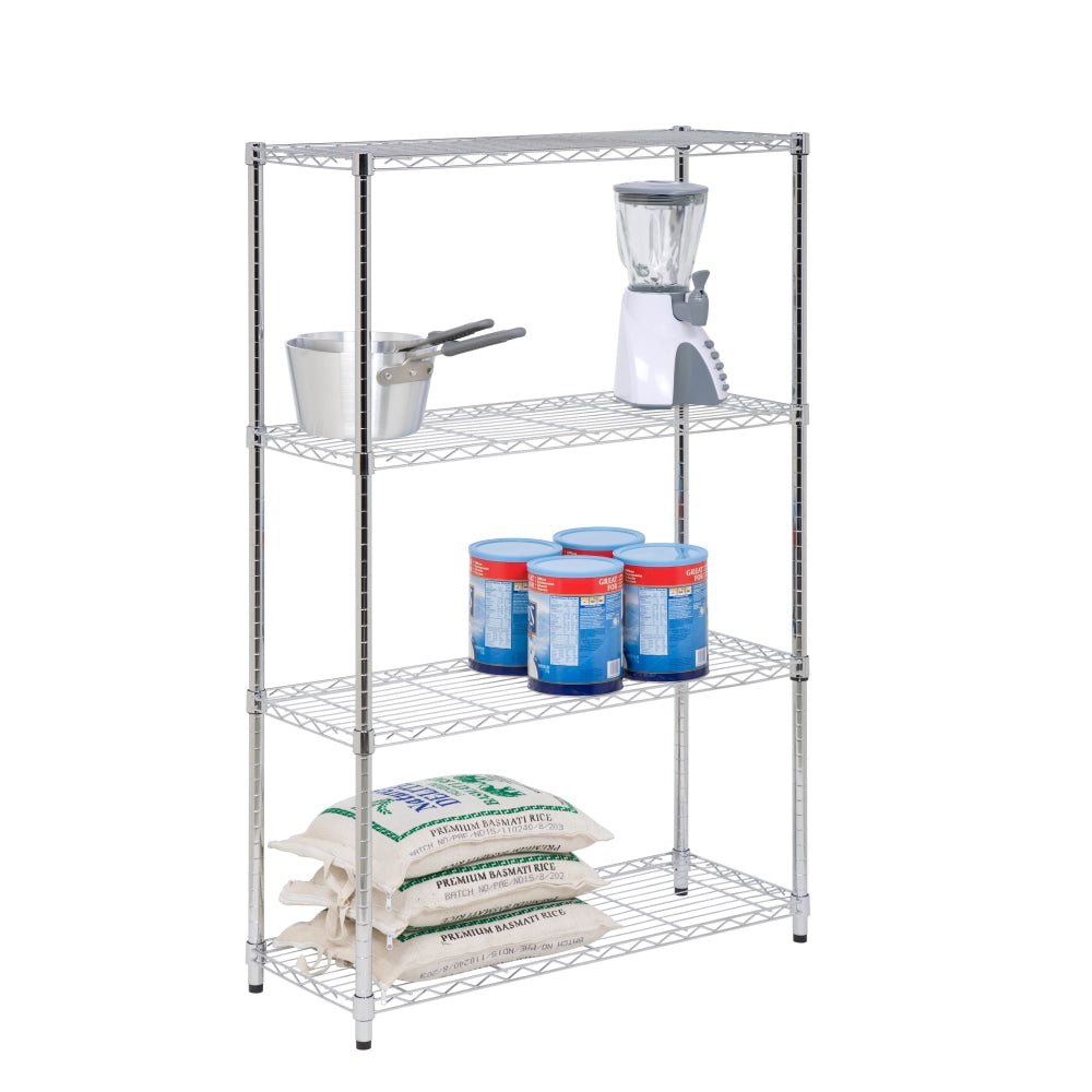 Honey-Can-Do Urban Steel Adjustable Shelving Unit, 4-Tiers, Chrome