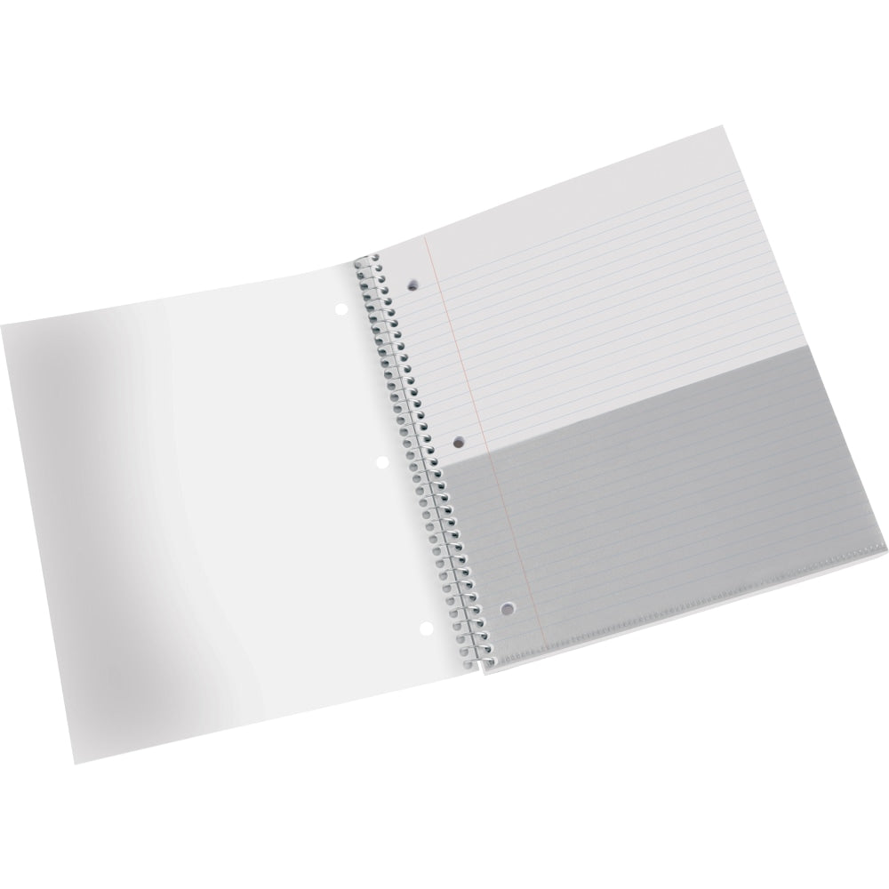 Office Depot Brand Stellar Poly Notebook, 8-1/2in x 11in, 5 Subject, College Ruled, 200 Sheets, Blush