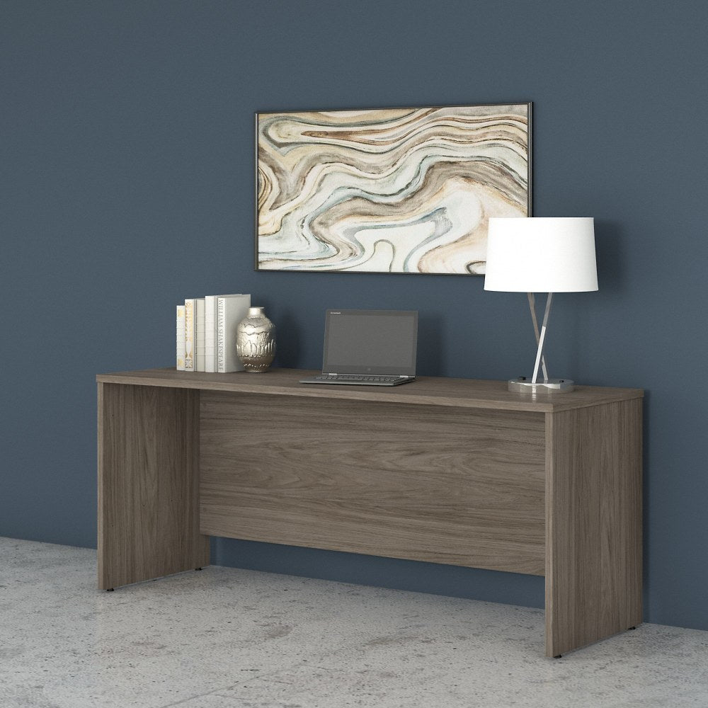 Bush Business Furniture Studio C 72inW Credenza Computer Desk, Modern Hickory, Standard Delivery