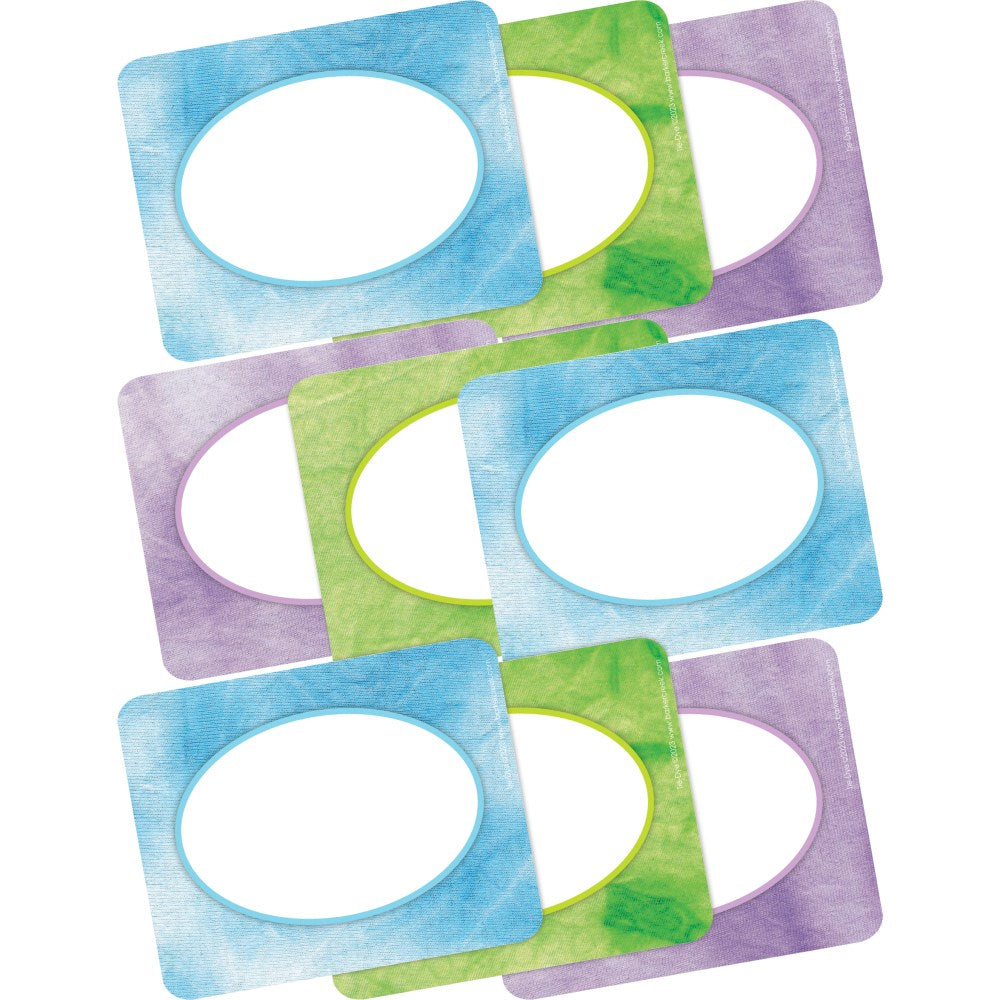 Barker Creek Name Tags, 2-3/4in x 3-1/2in, Tie-Dye, 45 Name Tags Per Pack, Case Of 3 Packs