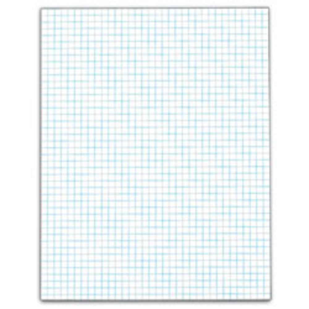 TOPS Quadrille Pads With Heavyweight Paper, 4 x 4 Squares/Inch, 50 Sheets, White