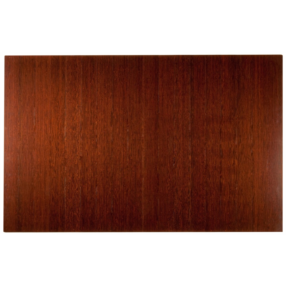 Anji Mountain Bamboo Deluxe Roll-Up Chair Mat, 48in x 72in, 8 mm"-Thick, Dark Cherry