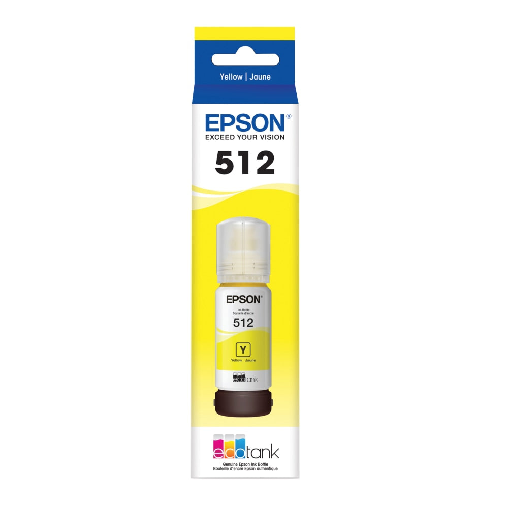 Epson 512 EcoTank Yellow High-Yield Ink Bottle, T512420-S