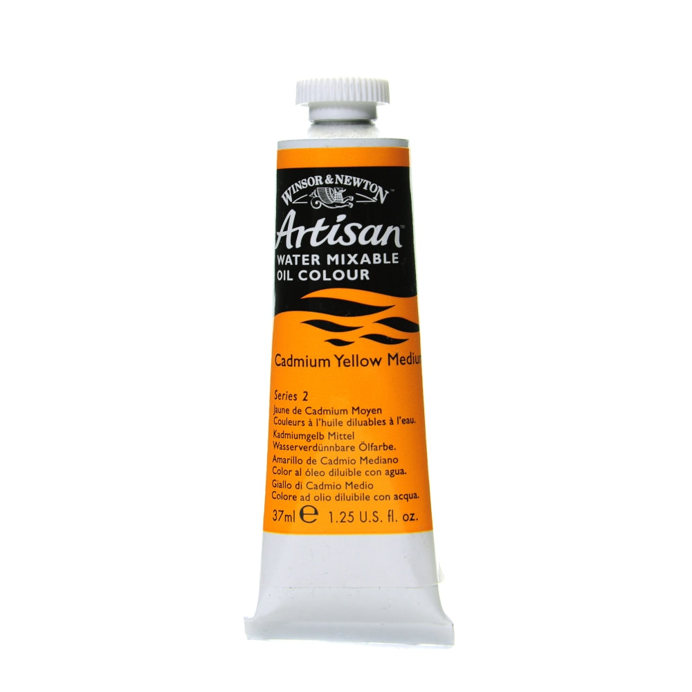 Winsor & Newton Artisan Water Mixable Oil Colors, 37 mL, Cadmium Yellow Medium, 116, Pack Of 2