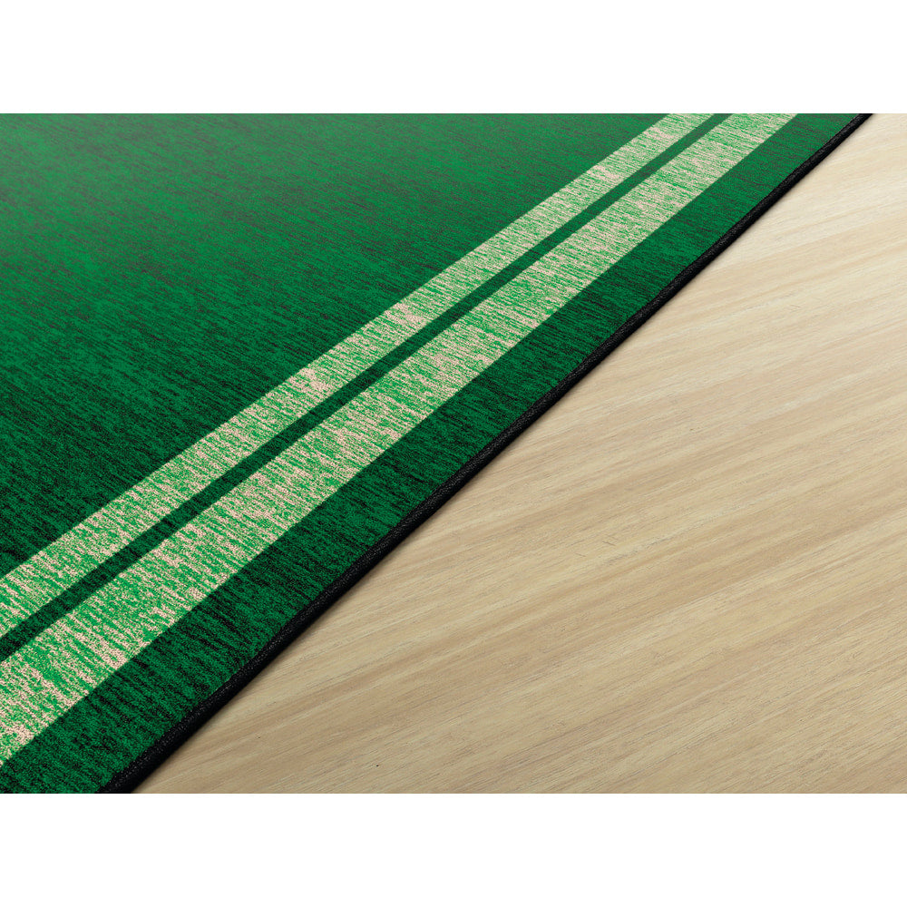 Flagship Carpets Double-Border Rectangular Rug, 90in x 144in, Clover Green