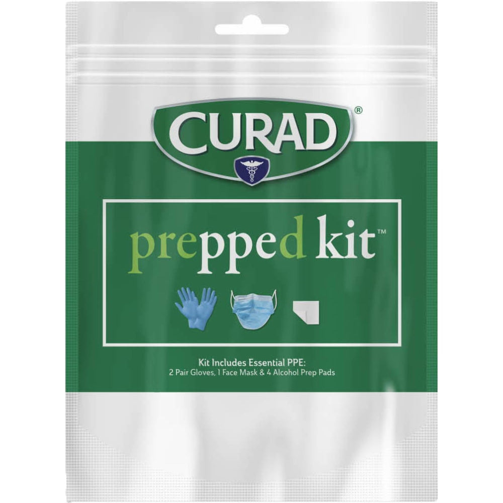 CURAD Prepped Kit 9-Piece PPE Packs, Blue, Set Of 432 Packs