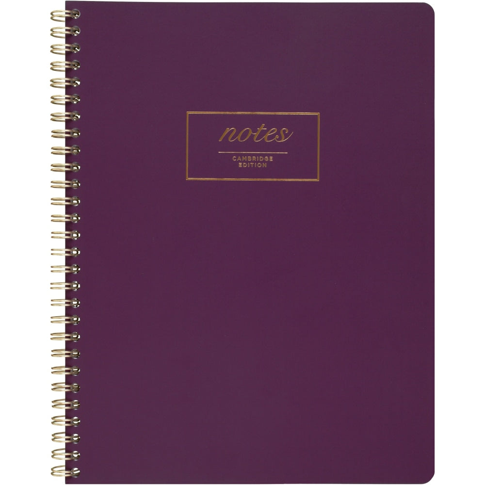 Cambridge Fashion Twin-Wire Business Notebook, 7 1/4in x 9 1/2in, College Ruled, 80 Sheets, Purple (49556)