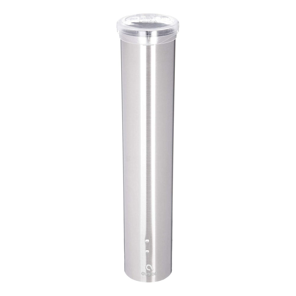 Avalon Stainless-Steel Adjustable Pull-Type Cup Dispenser, 4-1/4inH x 4-1/4inW x 16-1/2inD