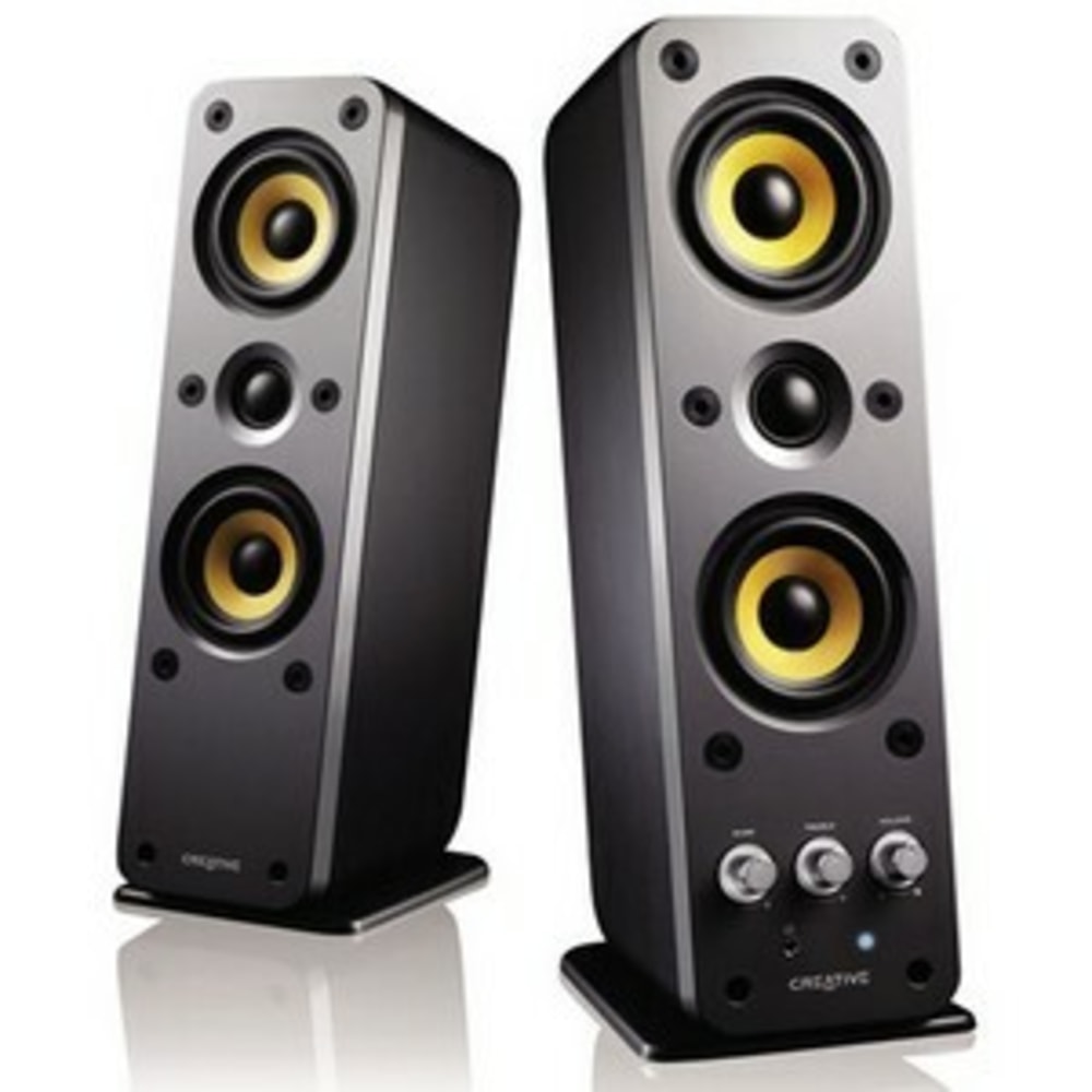 Creative GigaWorks T40 2.0 Speaker System - 32 W RMS - Glossy Black - 50 Hz to 20 kHz