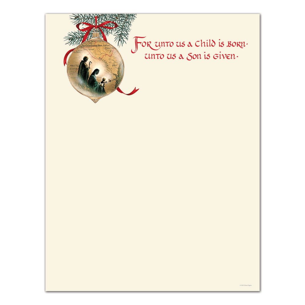 Great Papers! Holiday-Themed Letterhead Paper, 8 1/2in x 11in, Holy Family, Pack Of 80 Sheets