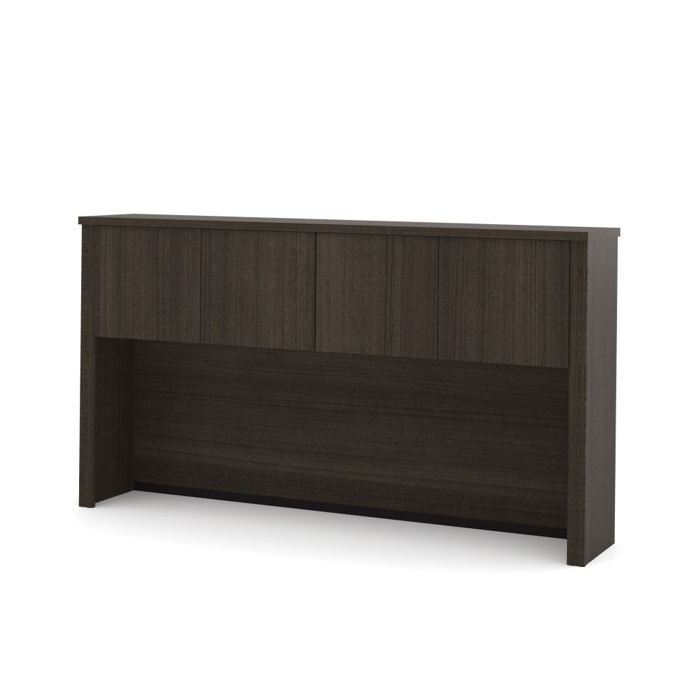 Bestar Embassy 66inW Hutch For Desk Shell, Dark Chocolate