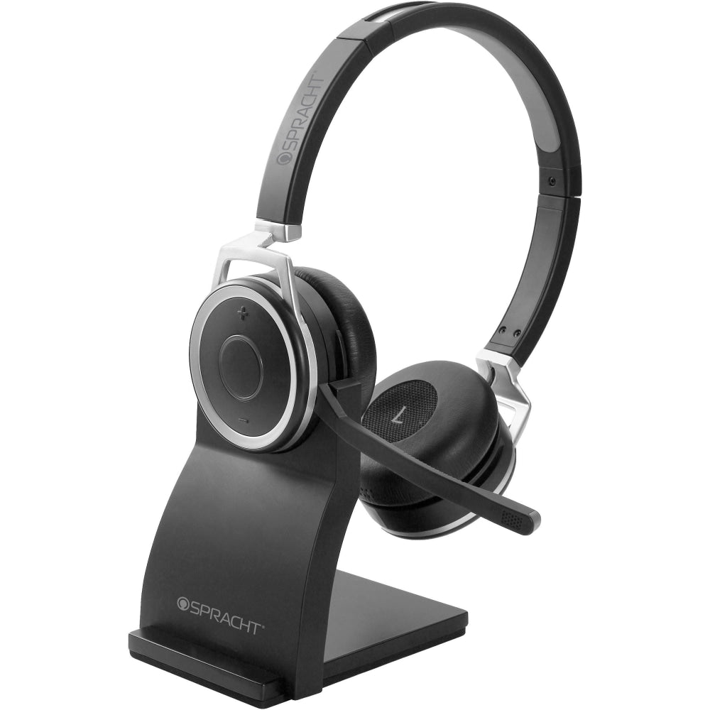 SprachtPrestige Wired/Wireless Bluetooth Over-the-Head Combo Headset, Black