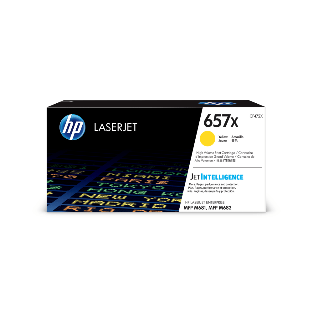 HP 657X Yellow High Yield Toner Cartridge, CF472X