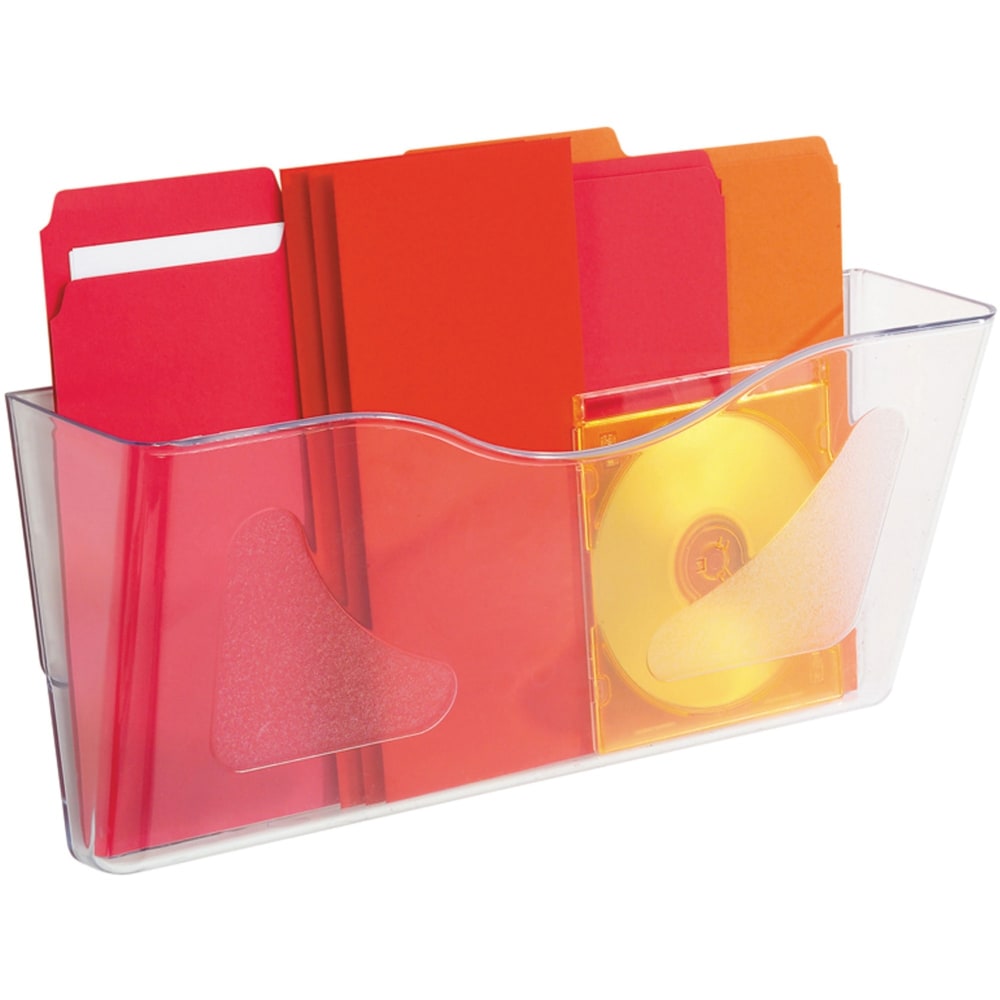 Deflecto Euro-Style DocuPocket Wall File, 6-5/8inH x 15inW x 4inD, Clear