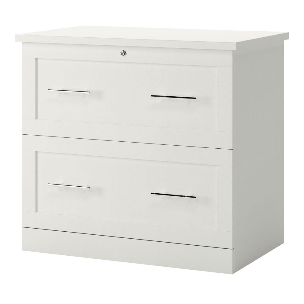 Realspace 29-7/16inW x 18-1/2inD Lateral 2-Drawer File Cabinet, White