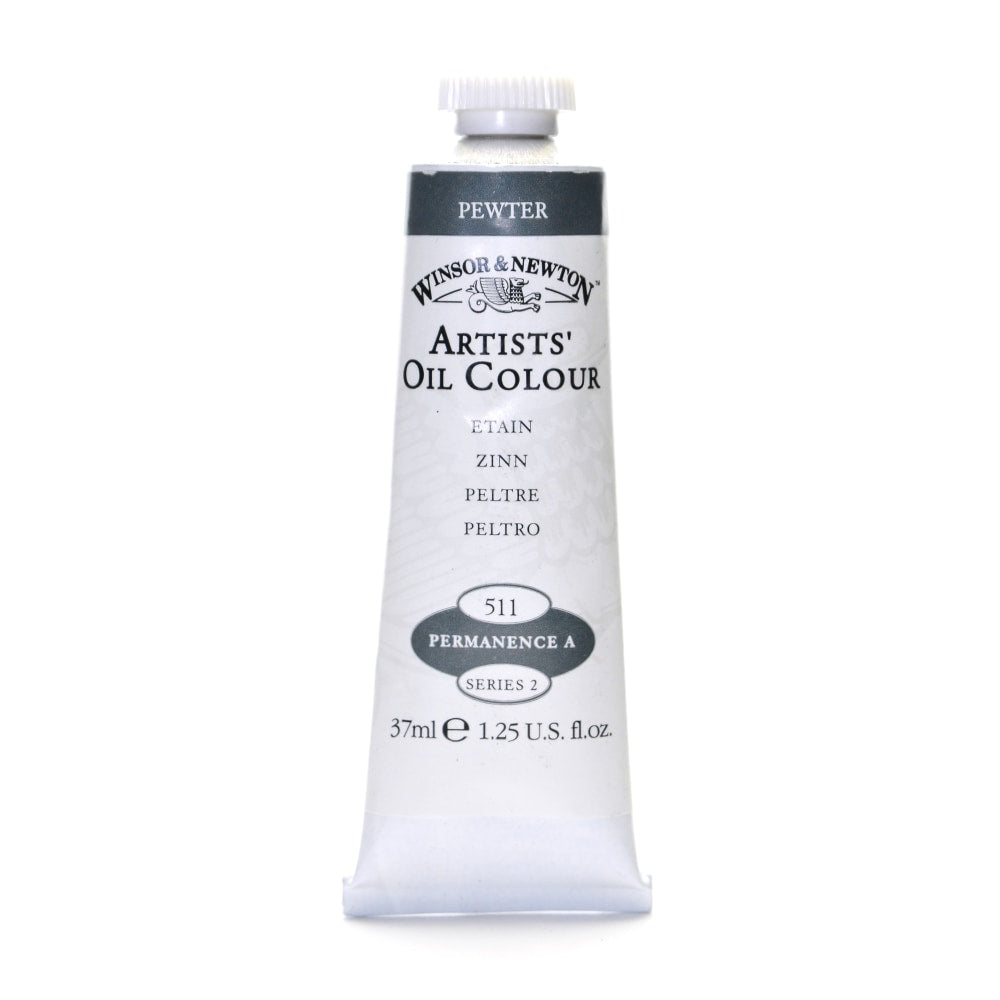 Winsor & Newton Artists Oil Colors, 37 mL, Pewter, 511