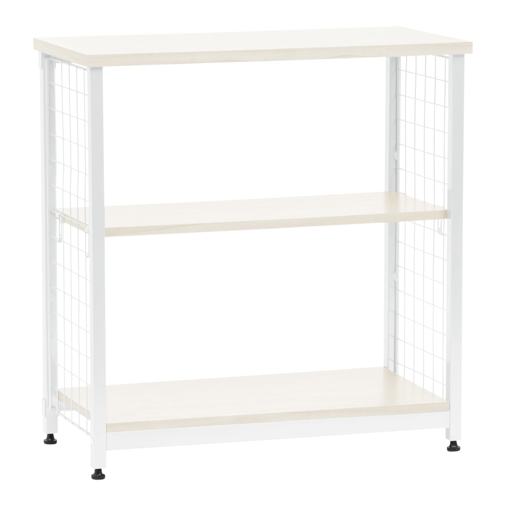 IRIS 32inH 2-Tier Wide Open Mesh-Shelf, White