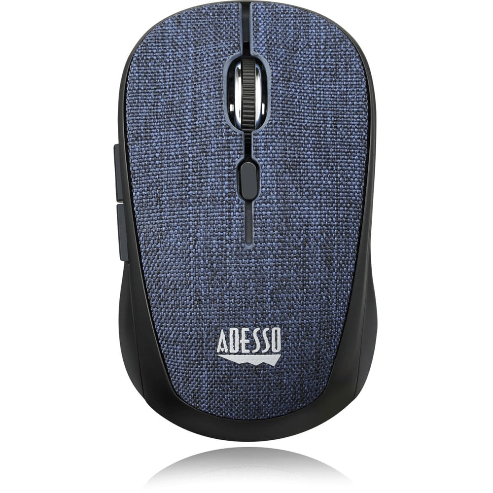 Adesso iMouse S80L - Wireless Fabric Optical Mini Mouse (Blue) - Optical - Wireless - Radio Frequency - 2.40 GHz - Blue - USB - 1600 dpi - Scroll Wheel - 6 Button(s) - Symmetrical