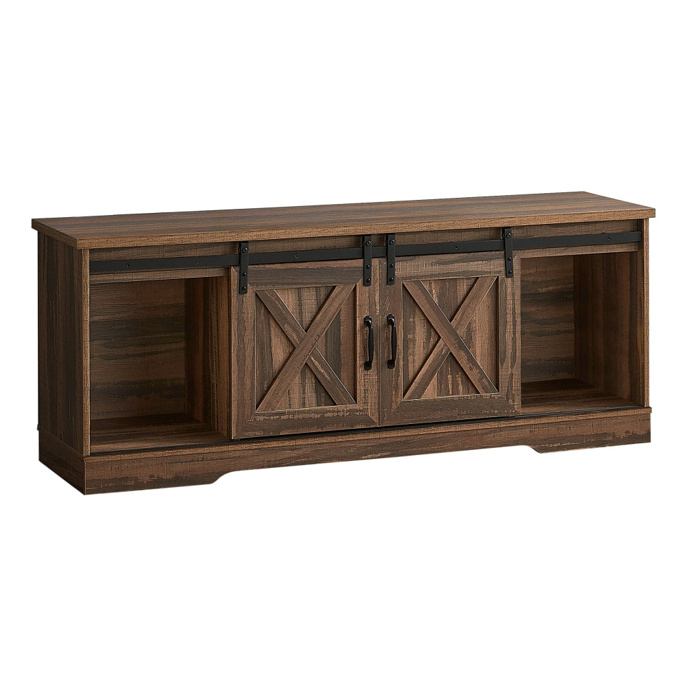 Monarch Specialties Jamie TV Stand, 23-1/2inH x 59inW x 15-1/2inD, Brown