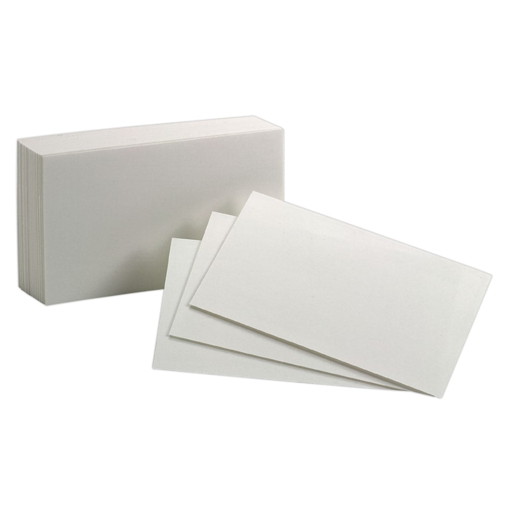 Oxford Index Cards, Blank, 3in x 5in, White, Pack Of 100