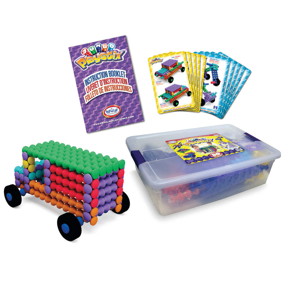 Popular Playthings Jumbo Playstix 80-Piece Set