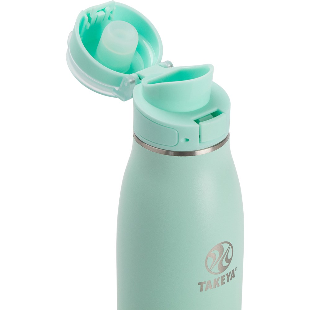 Takeya Traveler FlipLock Bottle, 17 Oz, Aqua