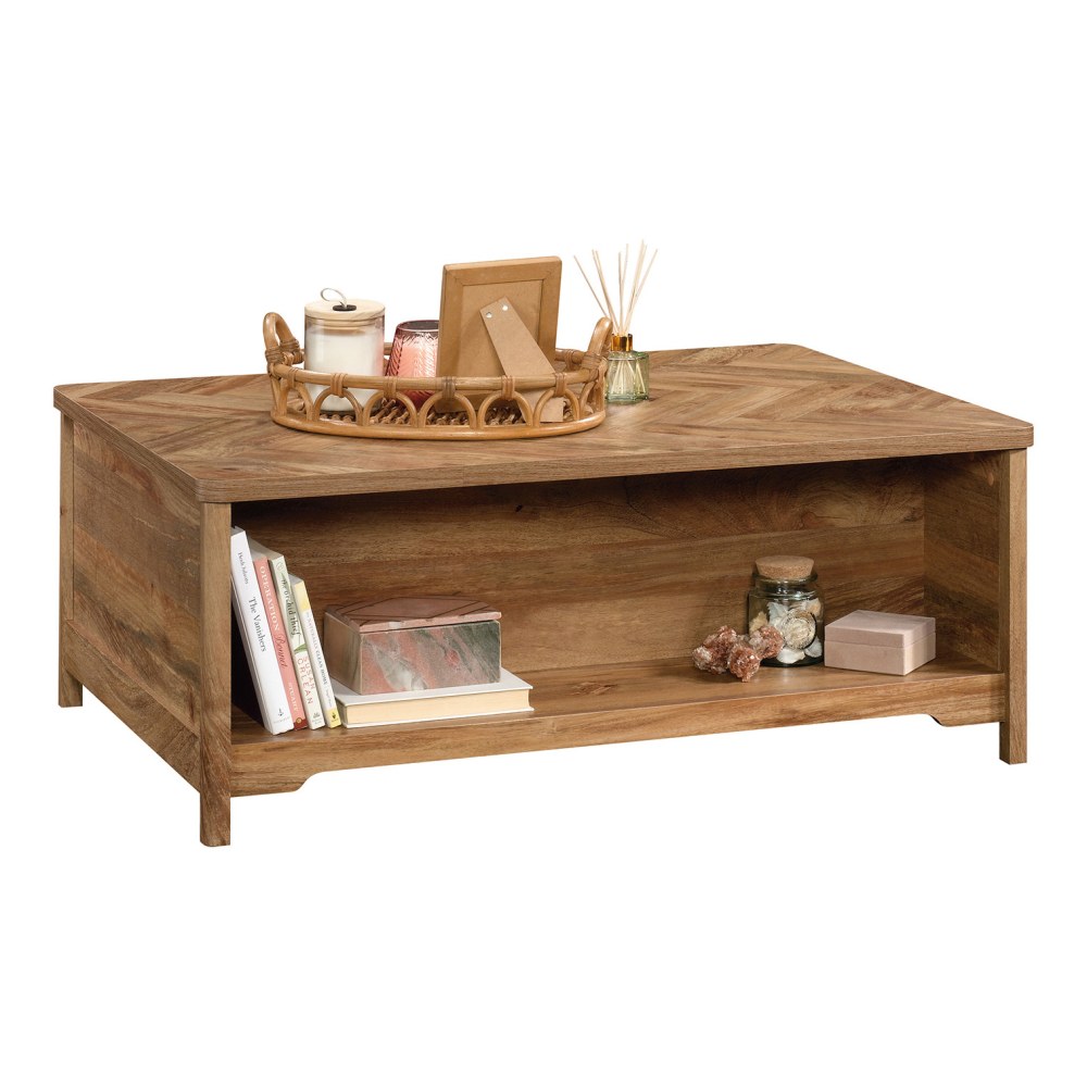 Sauder Coral Cape Coffee Table With Drawer, 16-1/2inH x 42-1/2inW x 29-1/4inD, Sindoori Mango