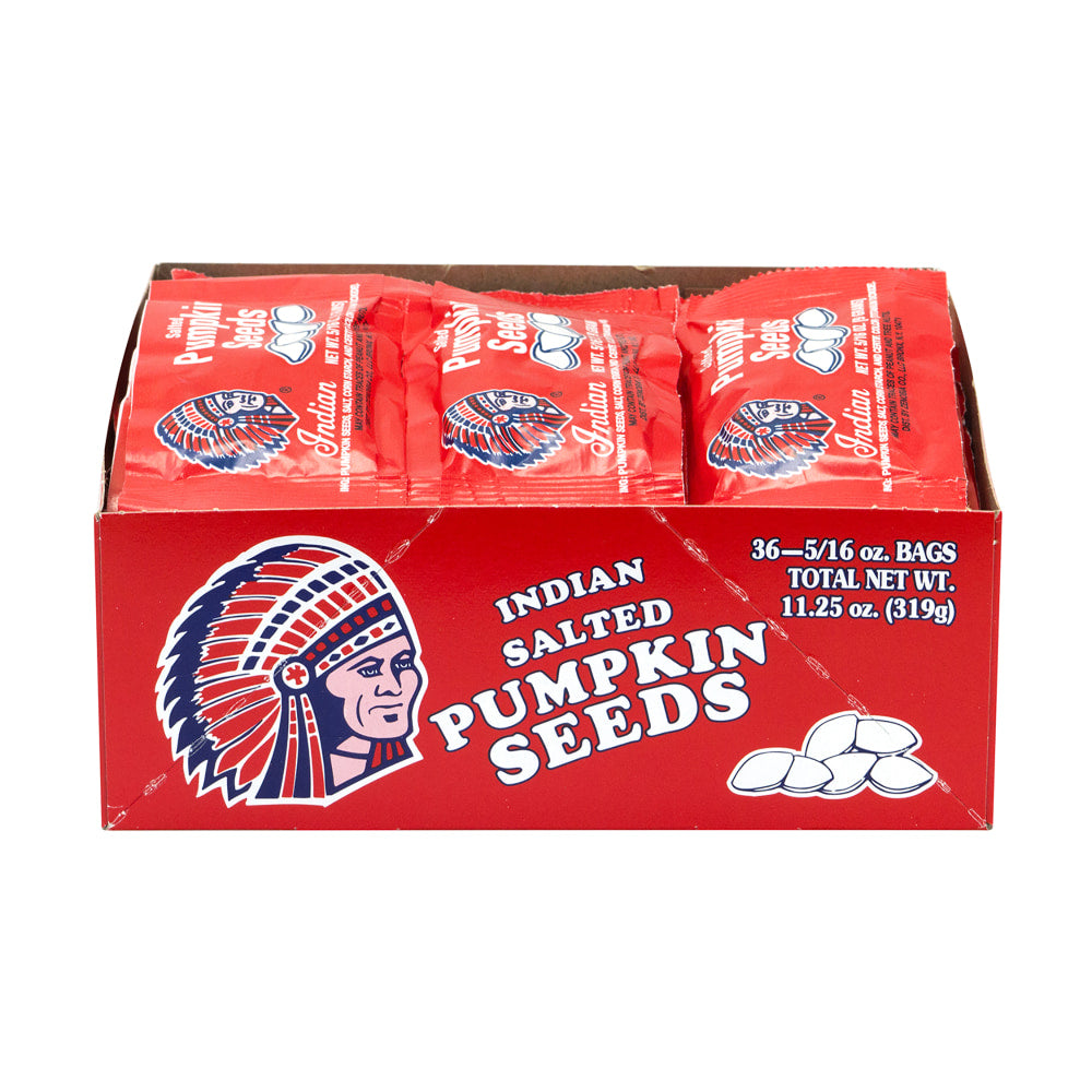 Indian Salted Pumpkin Seeds, 0.31 Oz Per Pack, 36 Packs Per Box, Case Of 2 Boxes