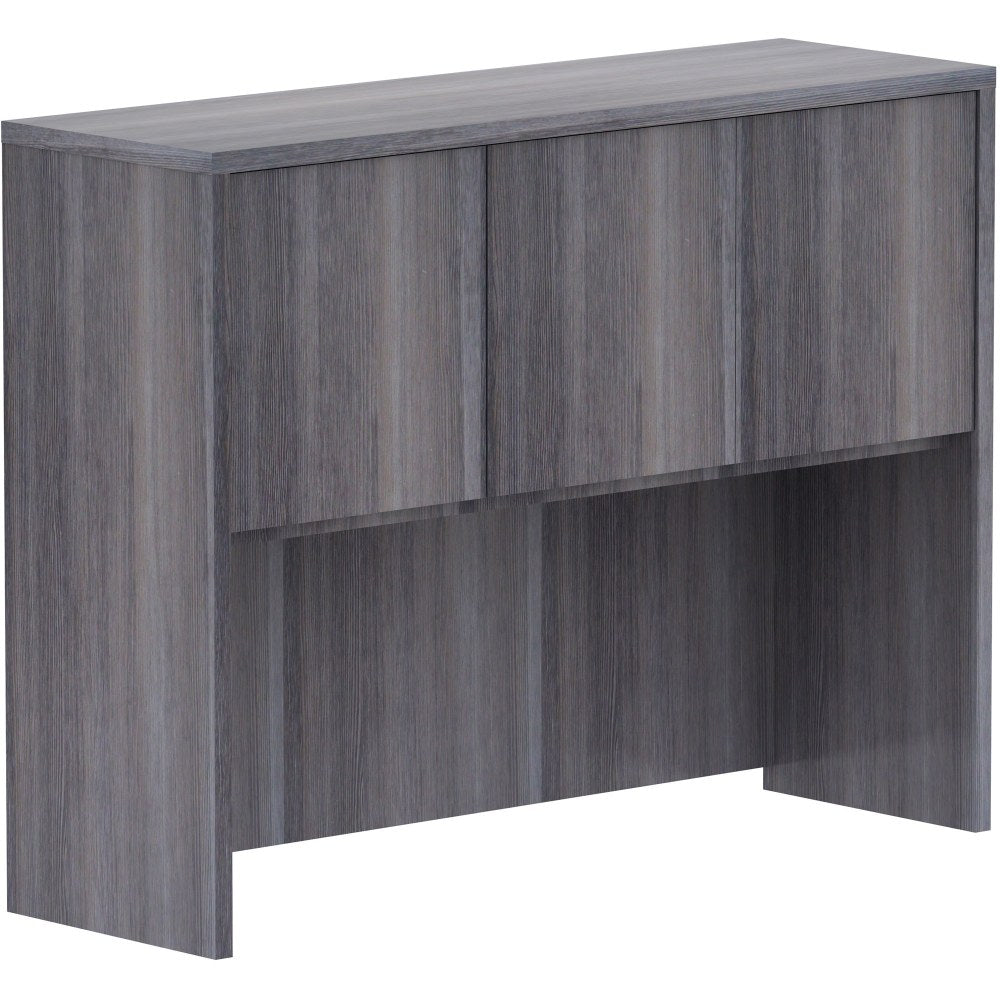 Lorell Laminate Desk Hutch, 36inH x 48inW x 15inD, Weathered Charcoal