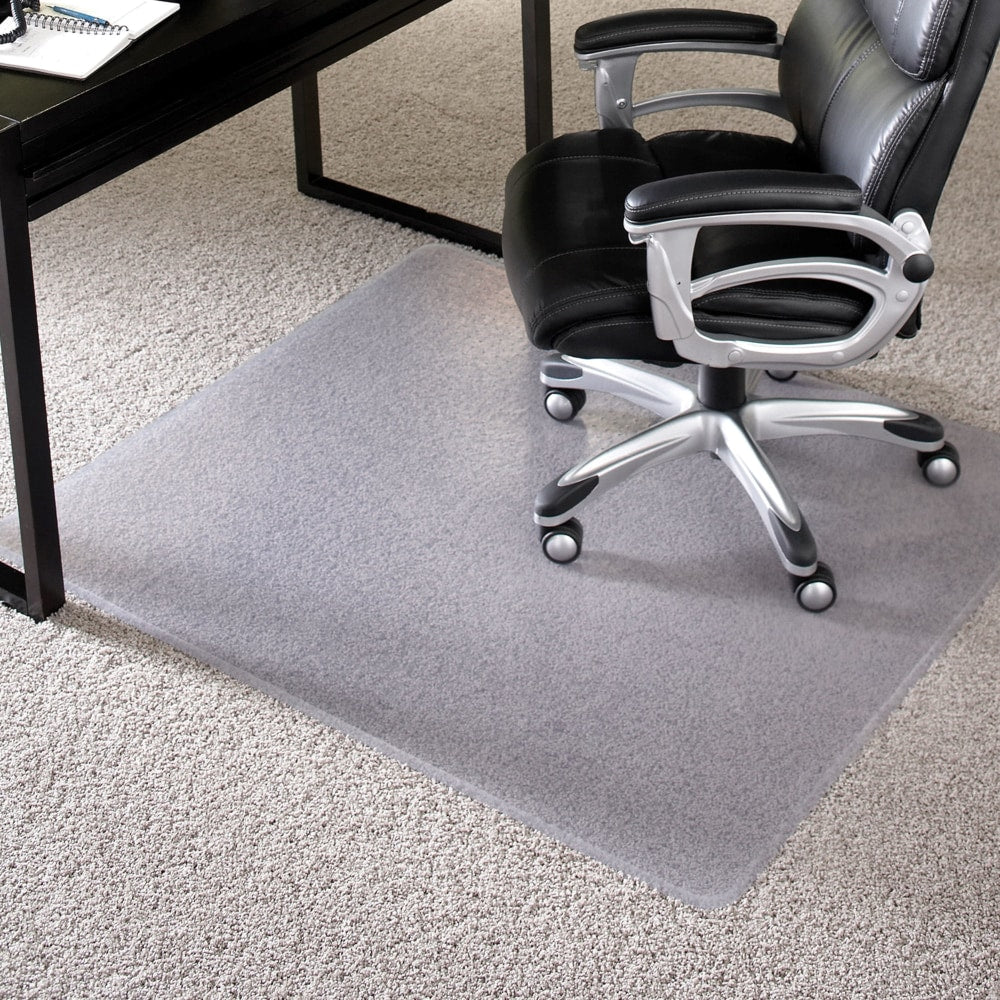 ES Robbins EverLife Chair Mat For High Pile Carpet, 46in x 60in, Clear