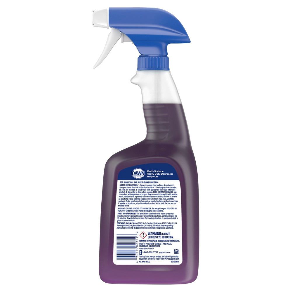 Dawn Professional Multi-Surface Heavy-Duty Degreaser, Spray, 32 Fl Oz, Purple, Case Of 6 Bottles