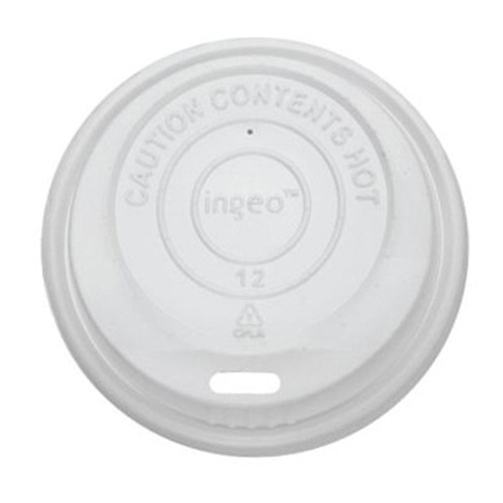 Karat Earth Dome Sipper Lids For 8 Oz Cups, White, Pack Of 1,000 Lids