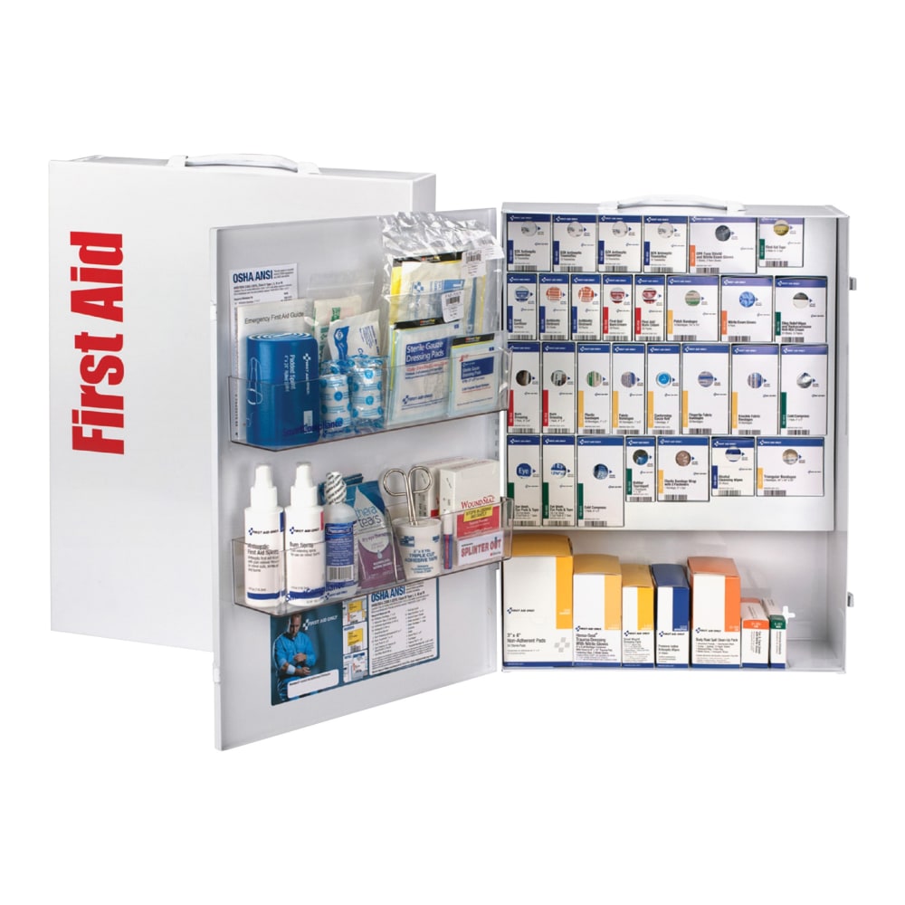 First Aid Only XL SmartCompliance First Aid Cabinet, 17inH x 5 3/4inW x 22 1/2inD, White