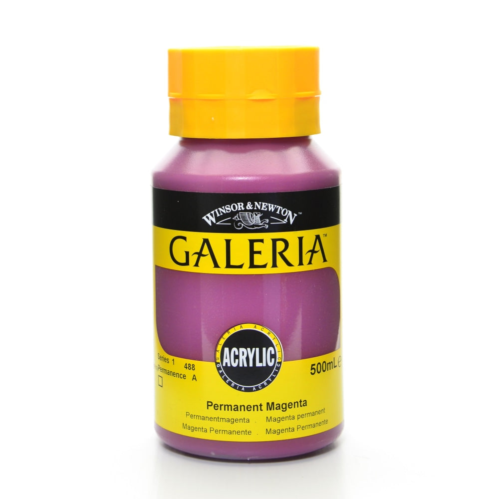 Winsor & Newton Galeria Flow Formula Acrylic Colors, 500 mL, Permanent Magenta, 488